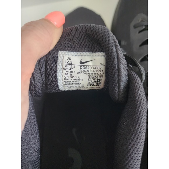 Nike Air Winflo‎ 9 Mens Running Shoes Triple Black DD6203-002 Size 12.5 main image 5